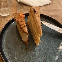 Cheesecake + honey cake  at Palo Verde in Prague