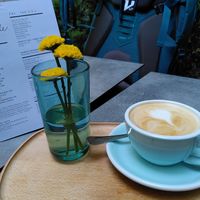 Cappuccino with oatmilk at Palo Verde in Prague