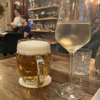 Draft beer and house wine   at Palo Verde in Prague