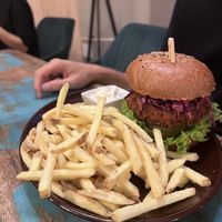 Crispy burger  at Palo Verde in Prague
