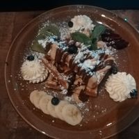 Waffles with chocolate cream at Palo Verde in Prague