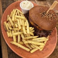 Double cheese burger  at Palo Verde in Prague