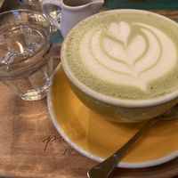 Matcha latte   at Palo Verde in Prague