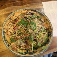 Palo Verde bowl which in my opinion had far too much tahini and hazelnut spread. Clearly visible from the photo. Would not recommend this dish but the other options are good    at Palo Verde in Prague