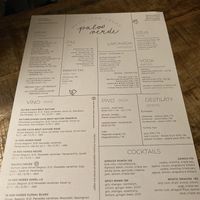 Menu  at Palo Verde in Prague