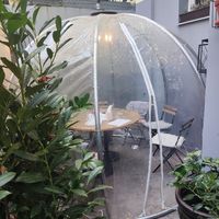 Cute outdoor seating at Palo Verde in Prague