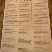 menu  at Palo Verde in Prague