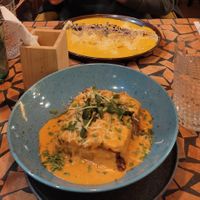 Lasagna and ravioli at Palo Verde in Prague