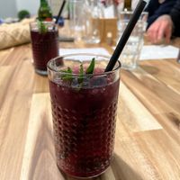 Blueberry basil drink   at Palo Verde in Prague