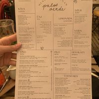 Menu  at Palo Verde in Prague