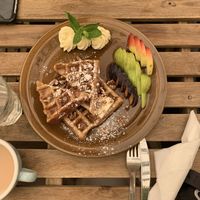 Maple waffles  at Palo Verde in Prague