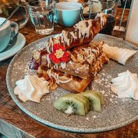 PB and chocolate waffles at Palo Verde in Prague