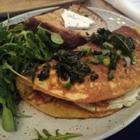 Kimchi omelette - yum! at Palo Verde in Prague