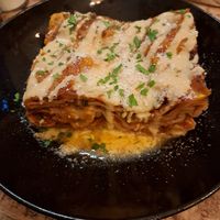 Huge lasagne! So tasteful at Palo Verde in Prague