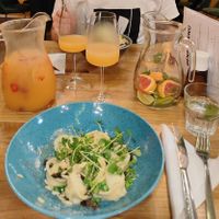 Pasta with peas at Palo Verde in Prague