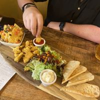 Sharing tapas platter  at Palo Verde in Prague