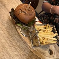 Vegan burger   at Palo Verde in Prague