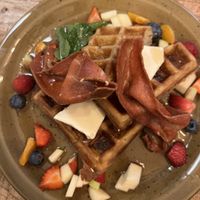 Bacon maple waffles at Palo Verde in Prague