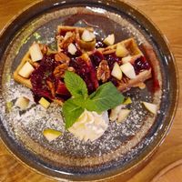 Berry waffles at Palo Verde in Prague