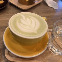 Matcha latte  at Palo Verde in Prague