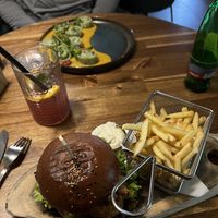 Korean no chicken burger  at Palo Verde in Prague