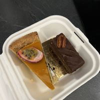 Mango passion fruit cheesecake and chocolate stick to go    at Palo Verde in Prague