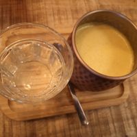 Kurkuma latte at Palo Verde in Prague