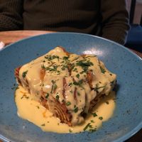 vegan lasagna at Palo Verde in Prague