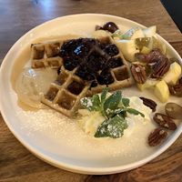 Blueberry waffles at Palo Verde in Prague