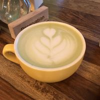 Matcha latte  at Palo Verde in Prague