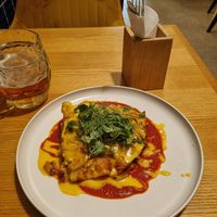 Lentil lasagna at Palo Verde in Prague