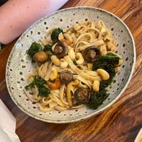 Mushroom tagliatelle at Palo Verde in Prague