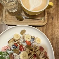 Waffles and Chai Lattee  at Palo Verde in Prague