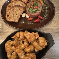 Beef Tatar und chillen Popcorn   at Palo Verde in Prague