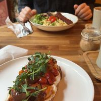 Sandwich with vegetables at Palo Verde in Prague