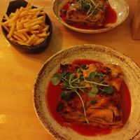 Red pesto lasagne at Palo Verde in Prague