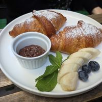 Breakfast croissants at Palo Verde in Prague