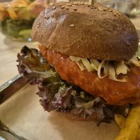 Chicken burger at Palo Verde in Prague