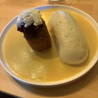 Vegan ‘beef’ and dumpling  at Palo Verde in Prague