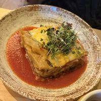 Vegan lasagna   at Palo Verde in Prague