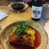 Red pesto lasagna at Palo Verde in Prague