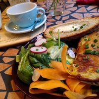 Kimchi-chickpea omelette (weekend brunch) at Palo Verde in Prague
