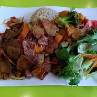 Vegan Döner combined with a littlebit Thai-Curry at Hippo Bio Vegan in Hannover