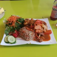 Curry mit Gemüse und Sojastreifen at Hippo Bio Vegan in Hannover