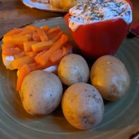 This stuffed pepper was amazing!!! It had vegetables and Linda McCartney "sausages" inside with a load of vegan "cheese" on top so yummy I was stuffed!! at The Butchers Arms in Stoke-on-trent