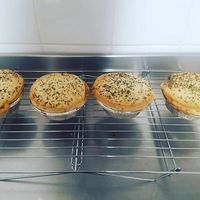 Chef is very attentive and has created these vegan pies from scratch for myself and my fellow vegan friends! 💕 at The Butchers Arms in Stoke-on-trent