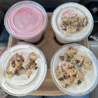 Strawberry and Choc Chip Cookie Dough Shakes at Hot Chip Burger Bar in Rochester