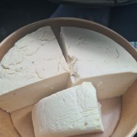 Homemade fresh Italian style cheezes! Made fresh by Maurizio on request. Best vegan cheeze I've had and it's so fresh!! at Embrace Cafe in North London