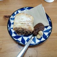 Almond roll at Embrace Cafe in North London