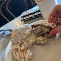 Pulling apart the cinnamon roll   at Terms of Endearment in Brooklyn